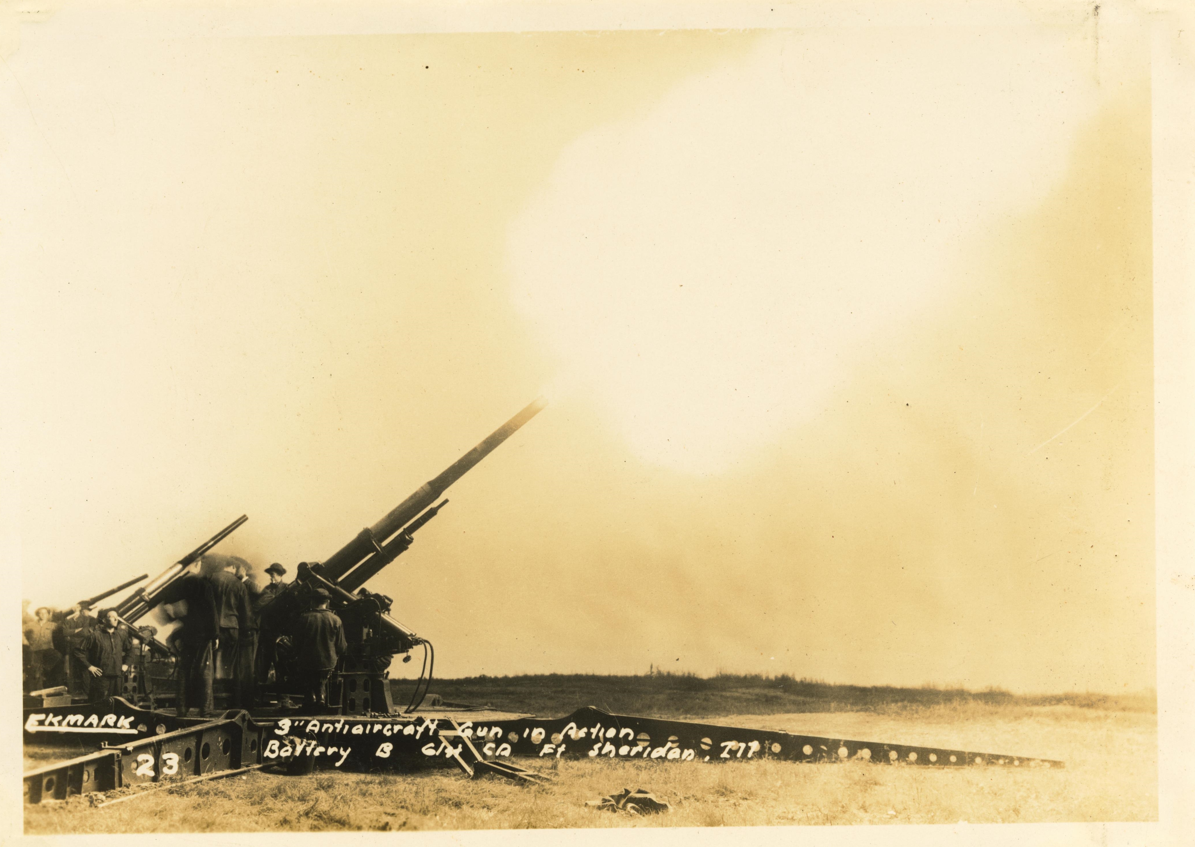 3 inch AA gun Battery B 61 CA Ft Sheridan IL