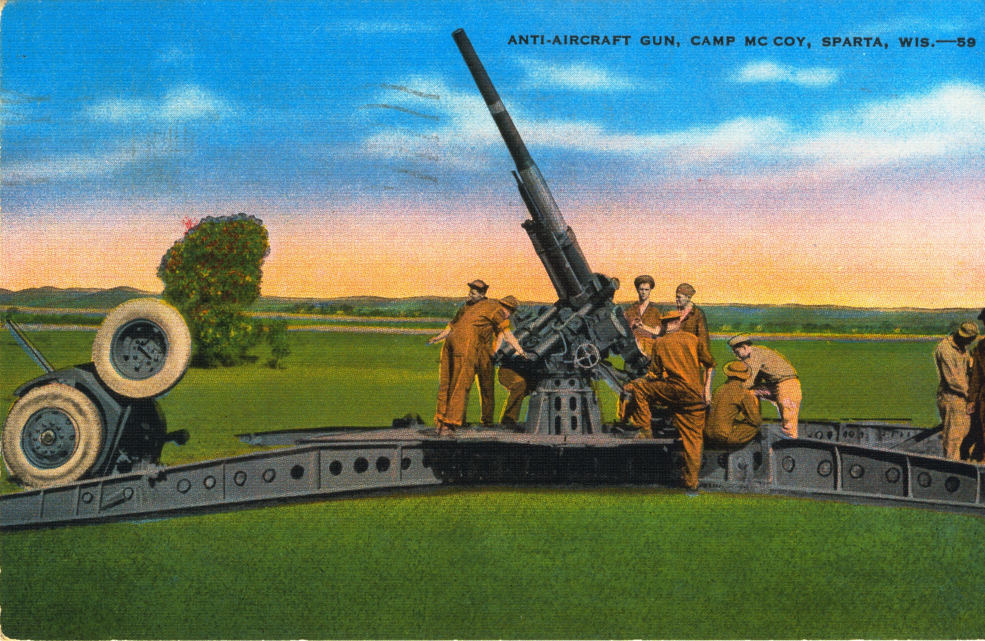 Anti-aircraft gun Camp Mc Coy Sparta Wis