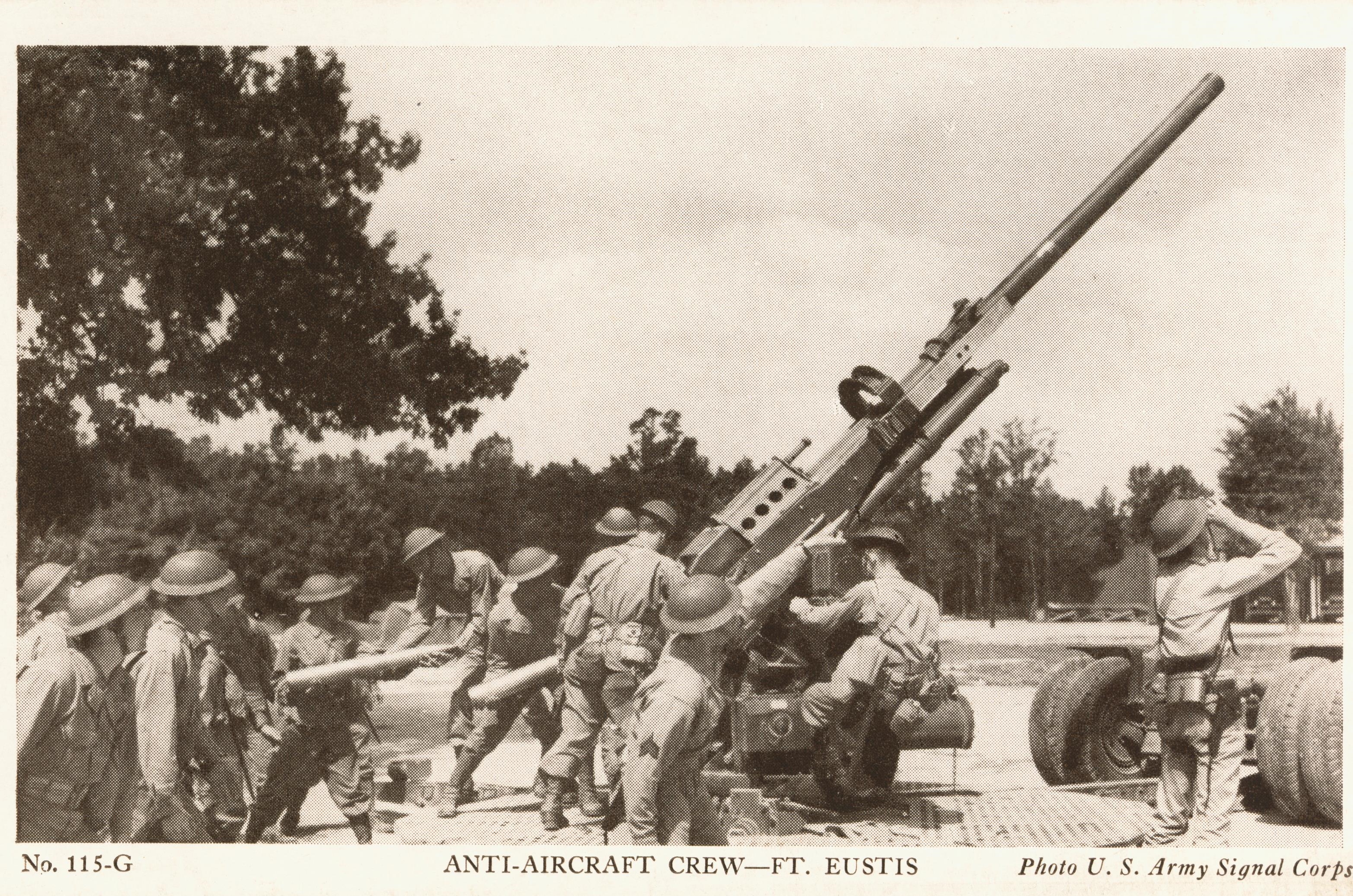 Anti-aircraft gun and crew Fort Eustis VA
