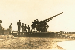 3 inch gun firing