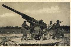 A crew of the 3 inch anti-aircraft gun in action