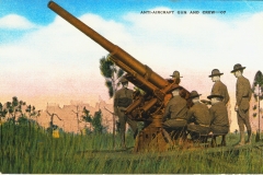 Anti-aircraft gun and crew