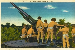 Anti-aircraft gun in action