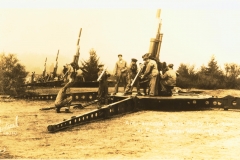 Anti-aircraft guns ready for action Fort Lewis Washington