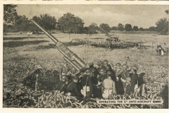 Operating the 3 inch anti-aircraft guns