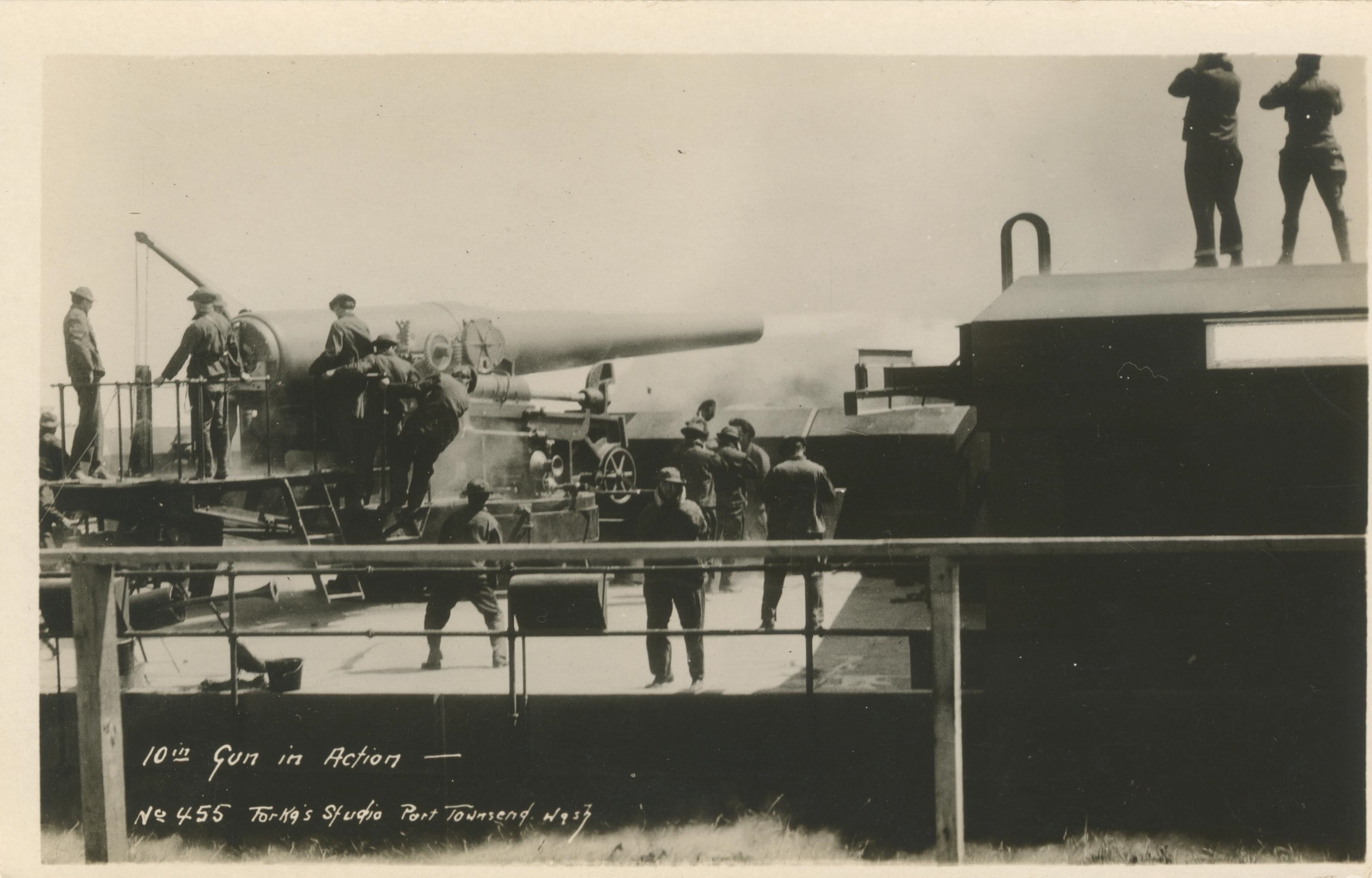 10 inch gun in action Torka's Studio Port Townsend Wash