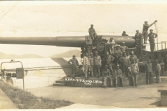 12 inch rifle and crew Post Marked Fort Terry NY 1918