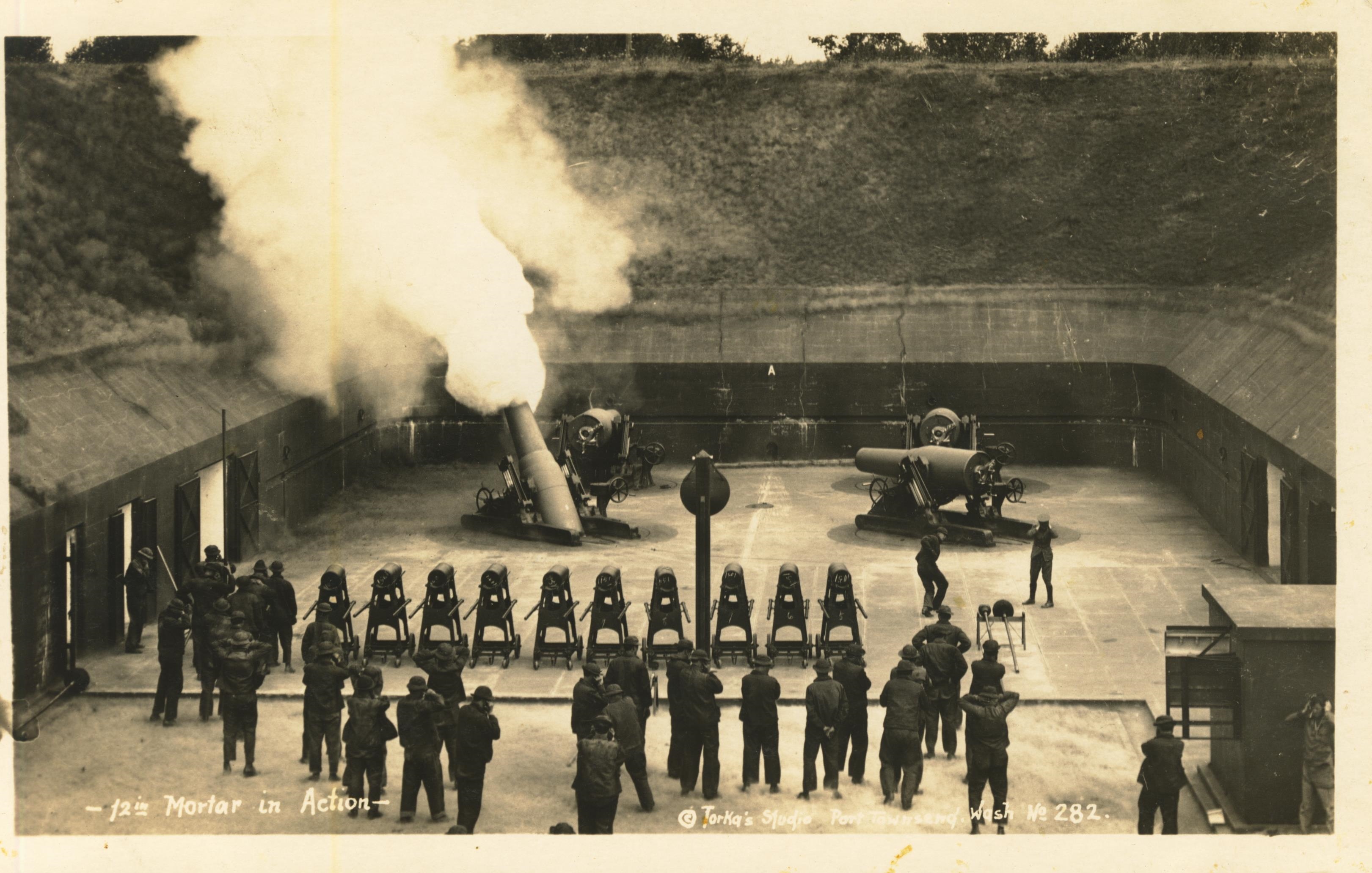 12 Inch Mortar In Action Torkas Studio No 282