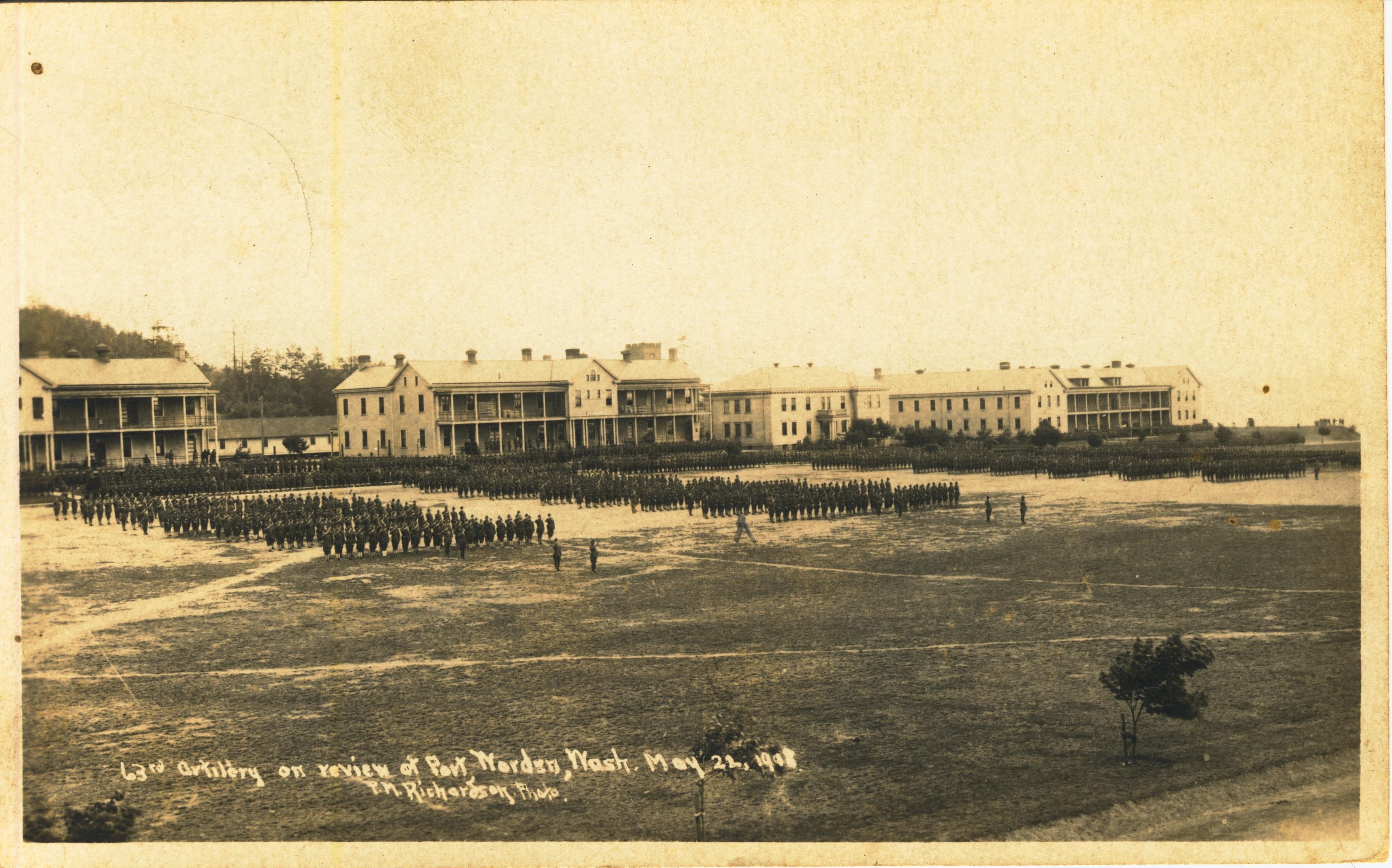 63rd Artillery on Review Fort Worden Wash May 22 1918