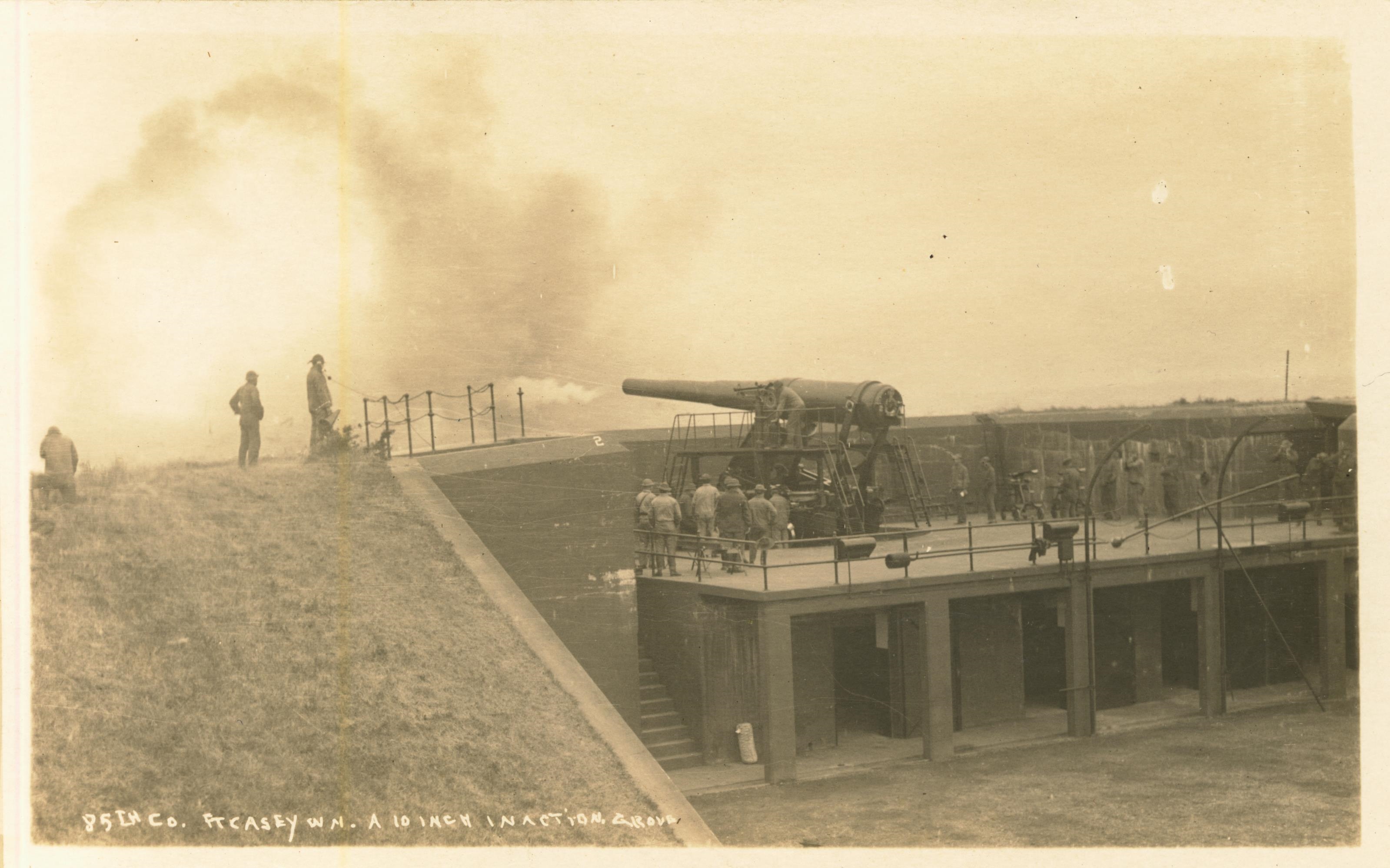 85th Co Fort Casey WA A 10 Inch In Action
