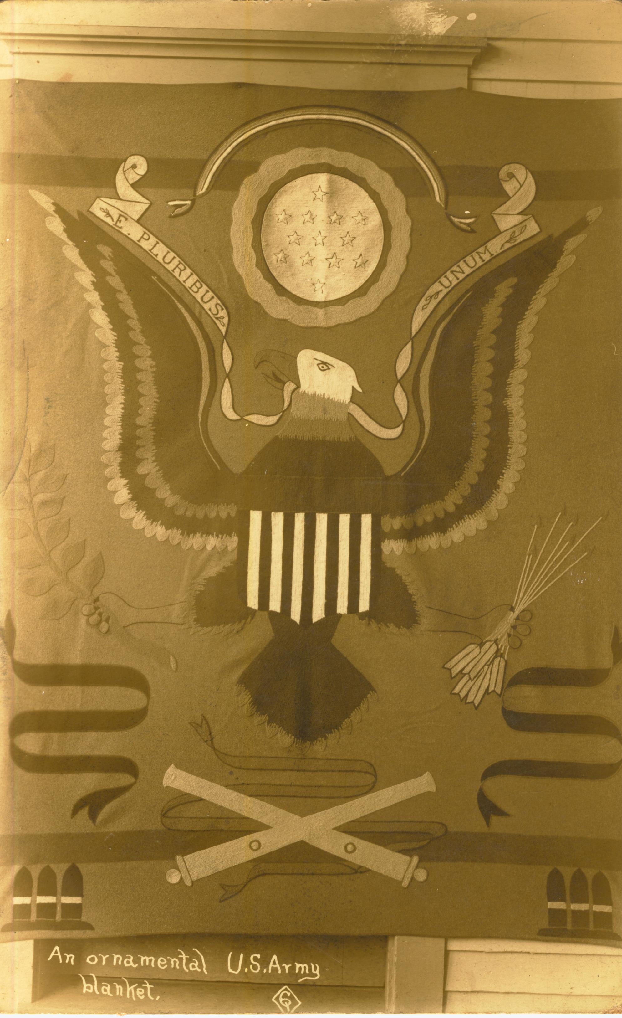 An Ornamental Blanket postmarked Fort Stevens OR Jan 16 1913