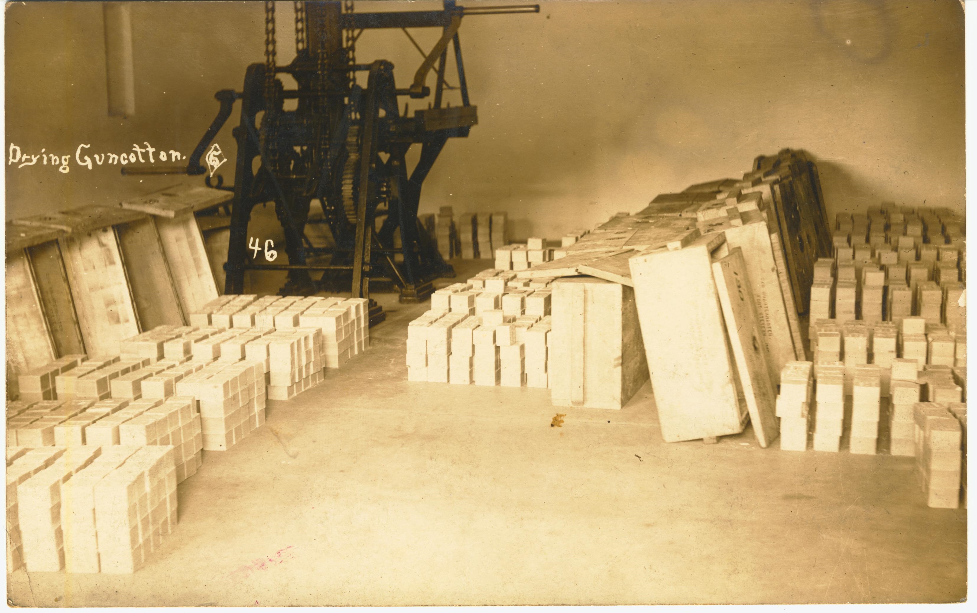 Drying Gun Cotton Stamped on back Eugene E. Hencke Fort Stevens OR