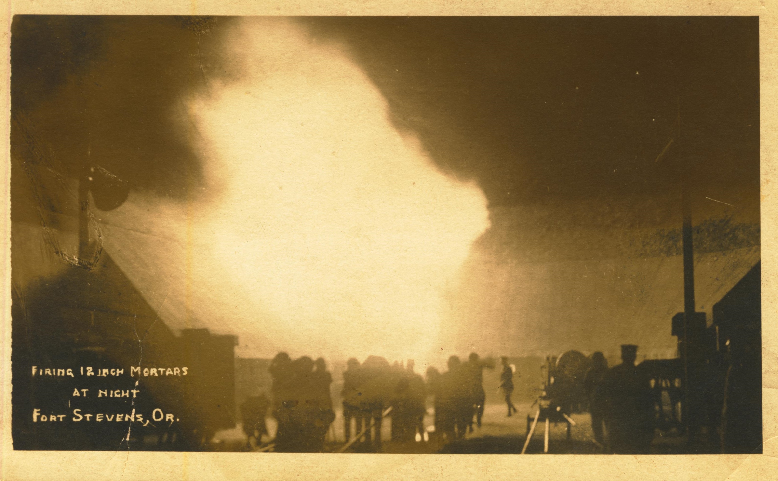 Firing 12 Inch Mortars At Night Fort Stevens OR