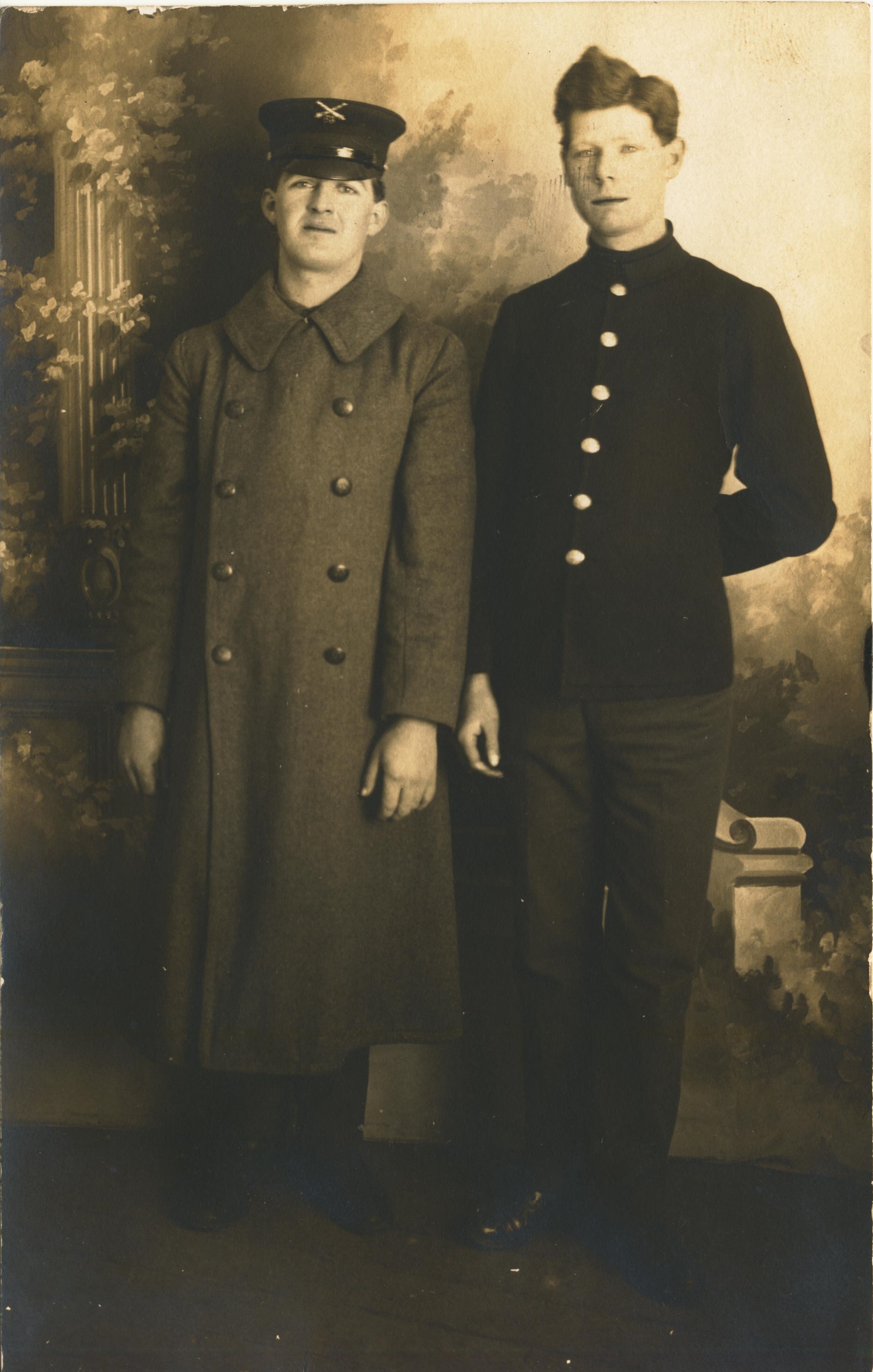 On back Joe Farthing 63rd Co. C.A.C. Fort Worden
