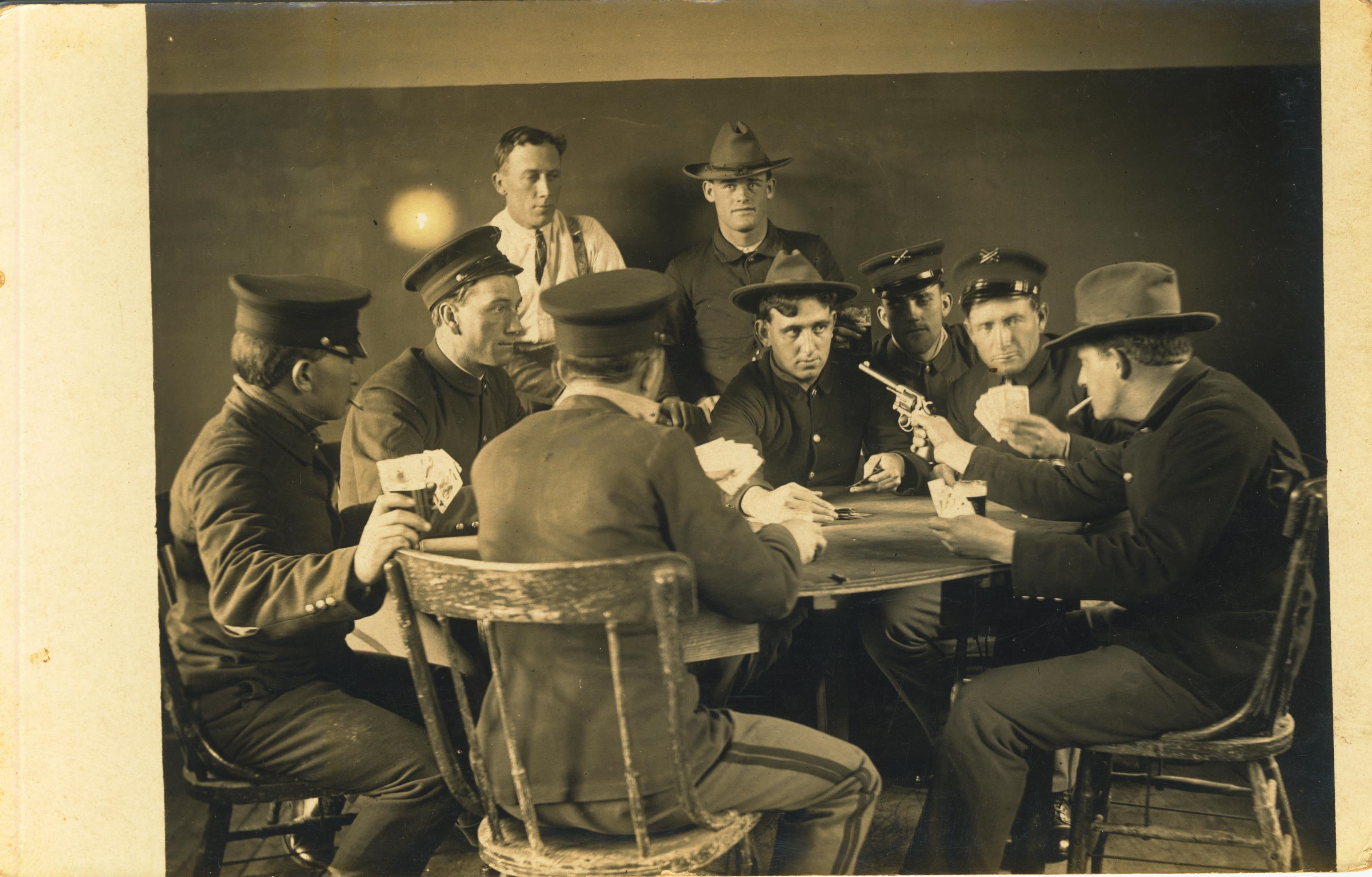 On back written Boys of 33rd in Post X Fort Columbia 1911