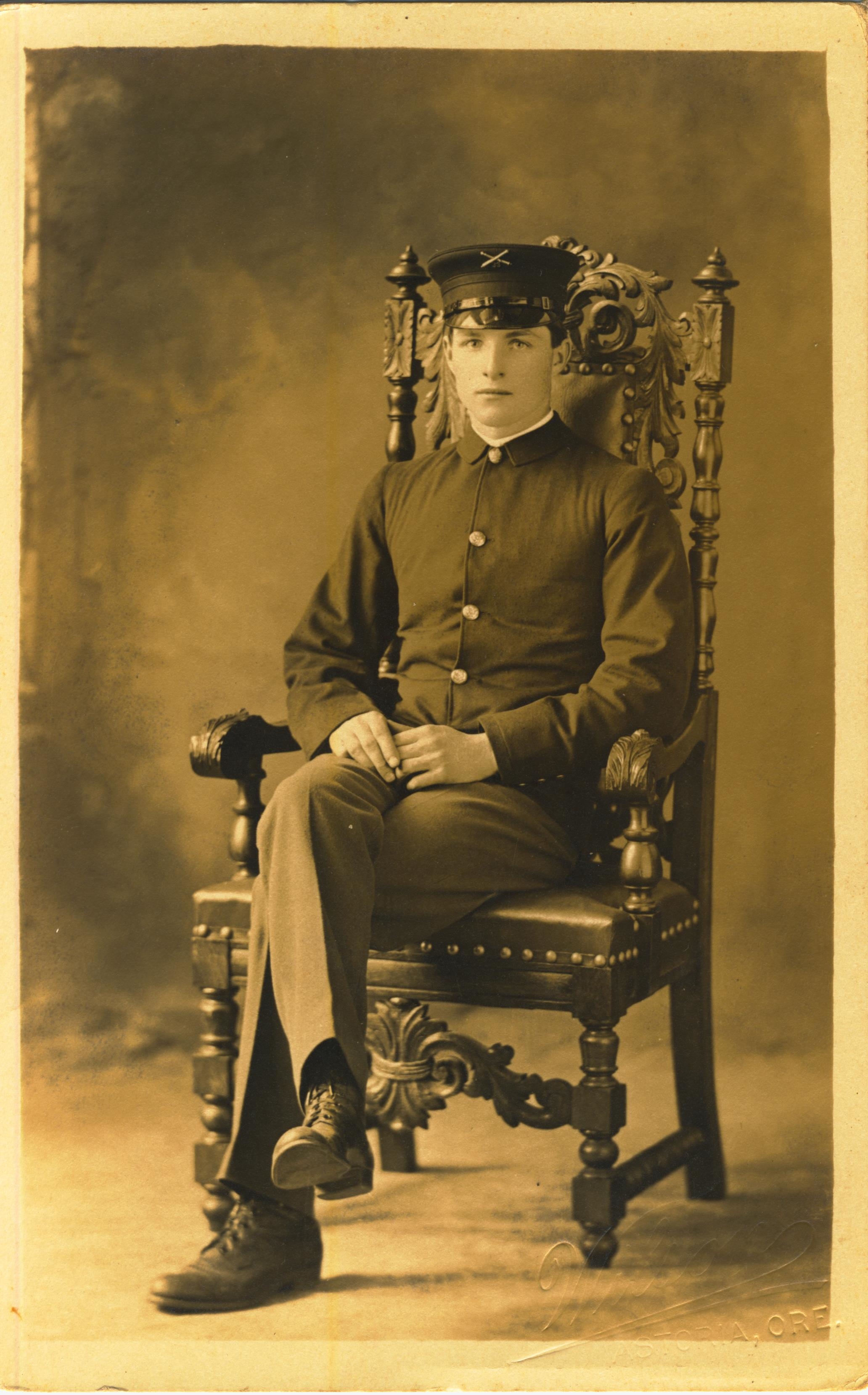 On back written John S Pietrzak from Chicago IL Fort Columbia WA 1910