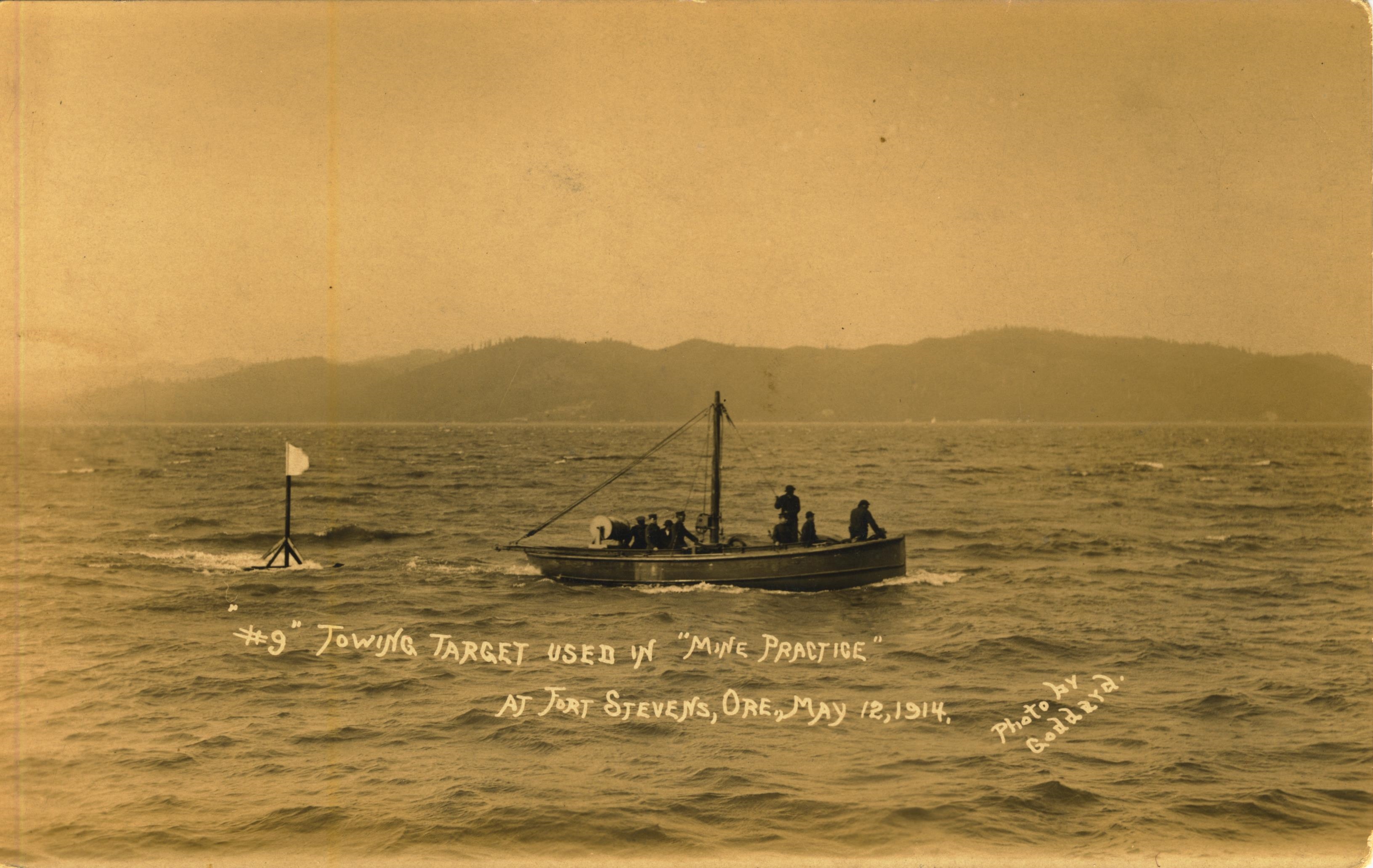 Towing Target Used In Mine Practice At Fort Stevens Ore May 12 1914