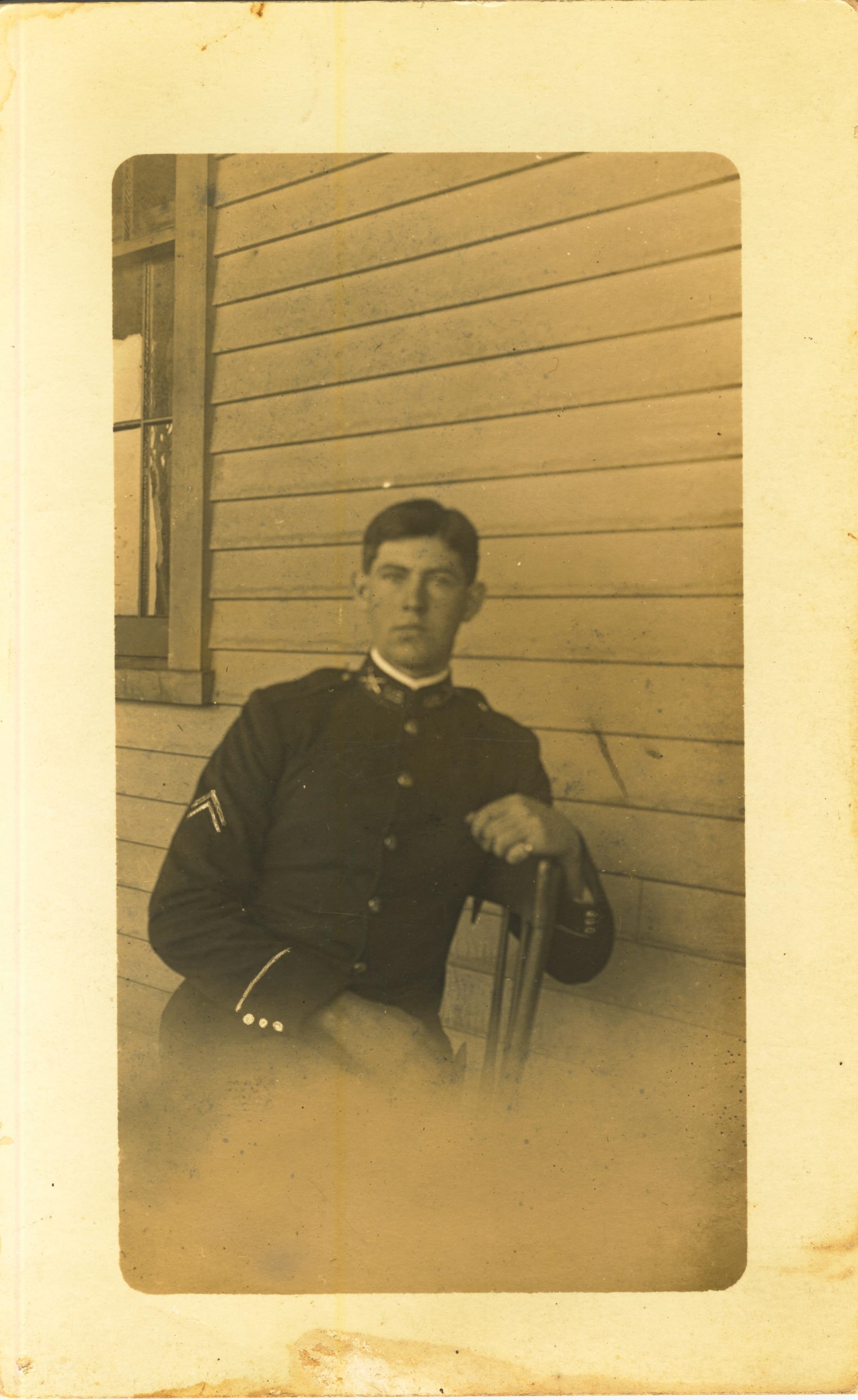 Written on back Cpl Z P Magnes Fort Columbia WA 1911