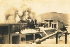 Battery Spencer firing 12 Inch Barbette Gun Fort Baker CA