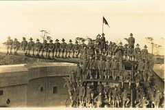 Soldiers On Disappearing Gun Fort Worden Written On Back