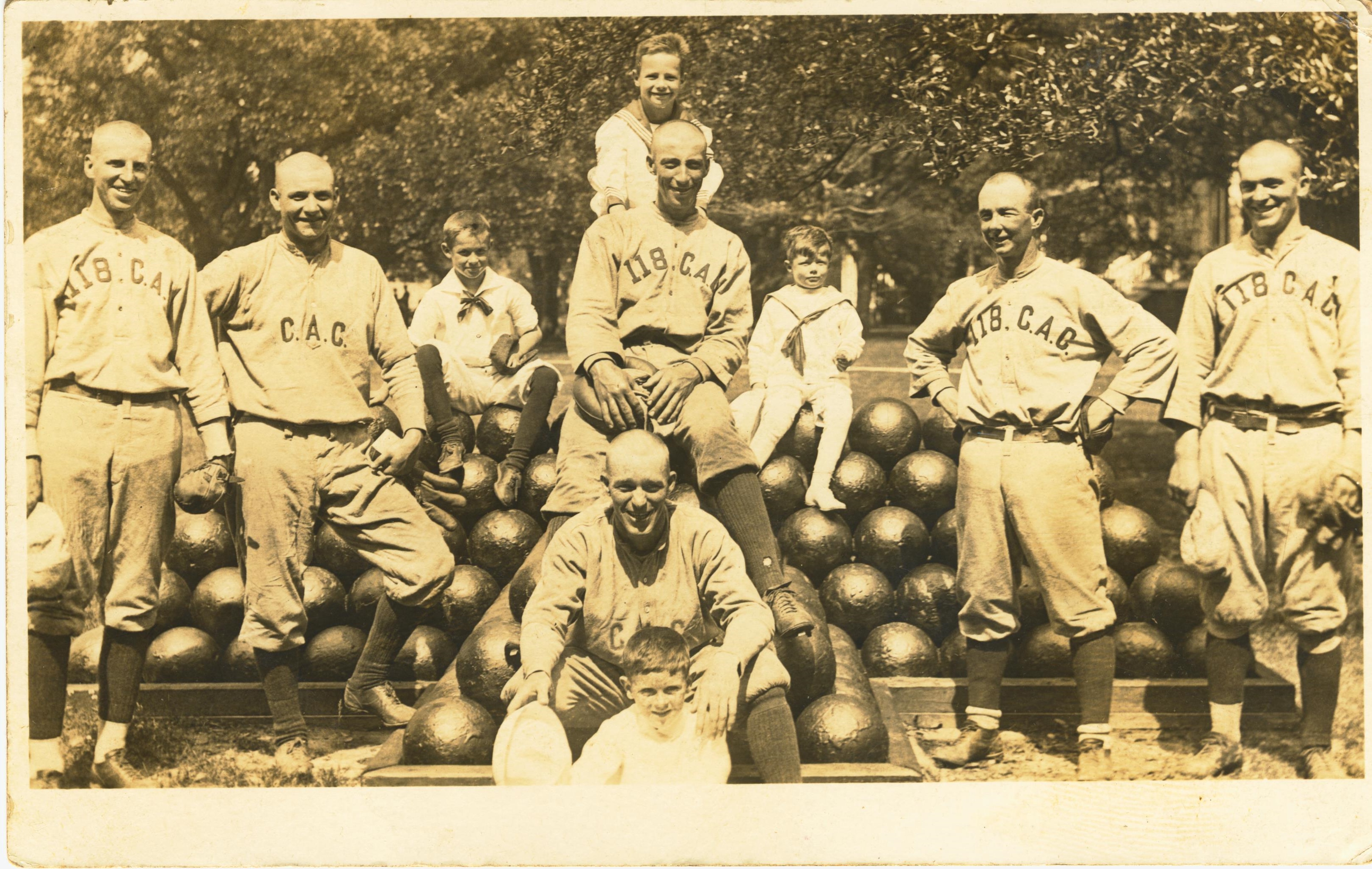 118th Company C.A.C. Baseball Team Postmarked May 19 1915