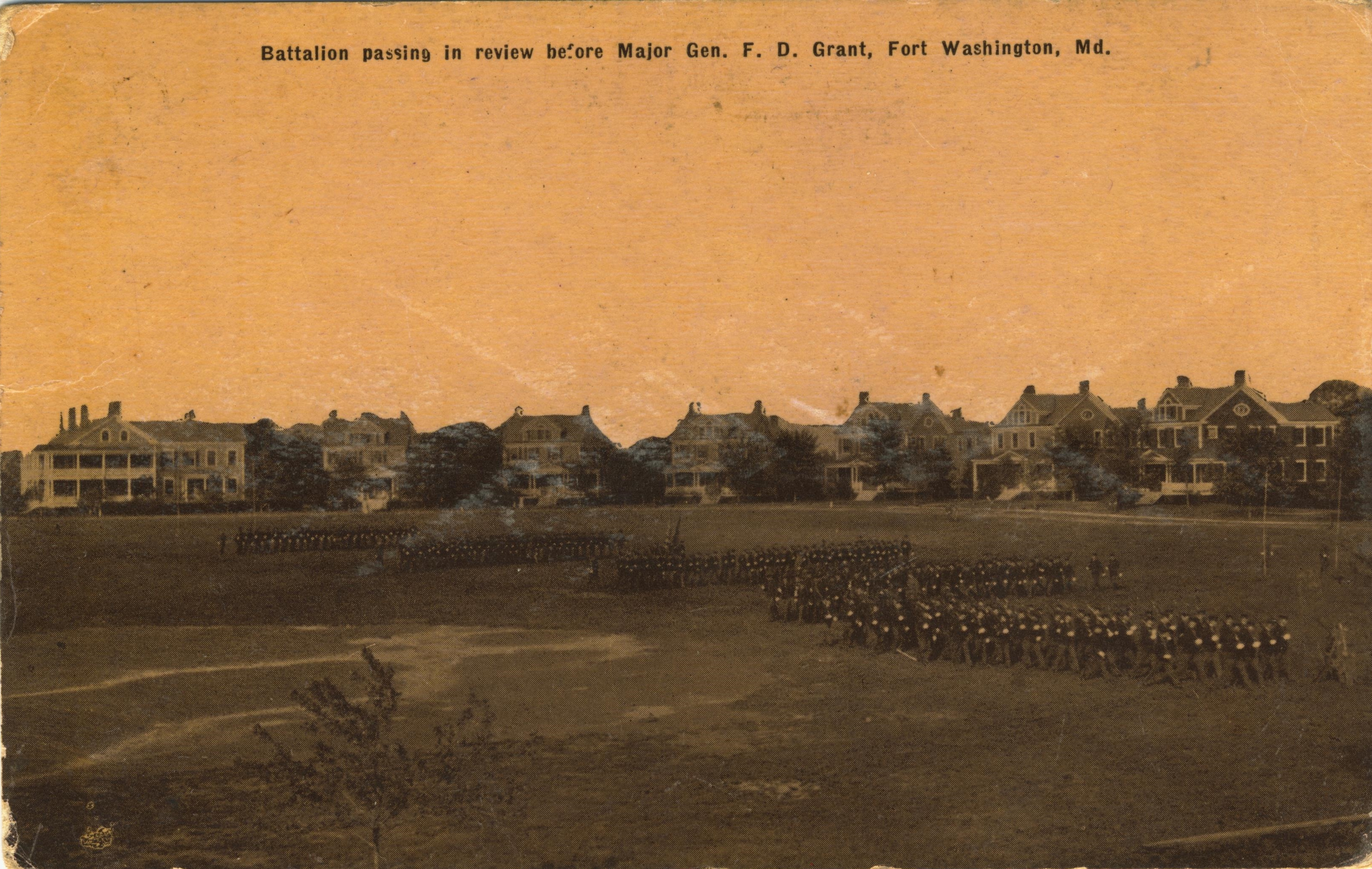 Battalion Passing In Review Before Major Gen F. D. Grant Fort Washington MD