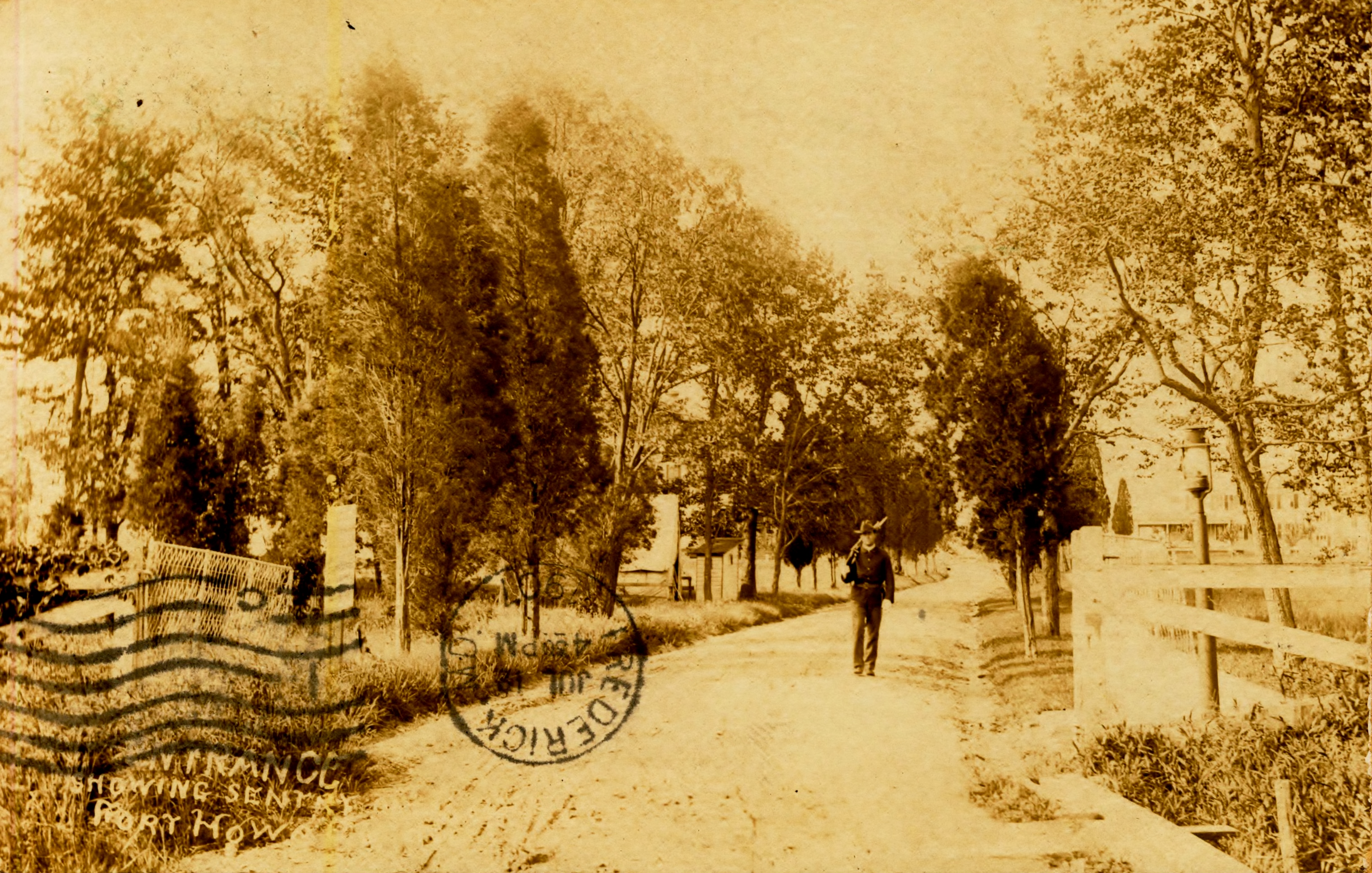 Entrance Showing Sentry Fort Howard MD 1907