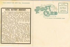 Battery De Russey Gun Explosion back of card