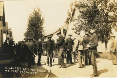 Soldiers in Fire Drill at Fort Howard MD