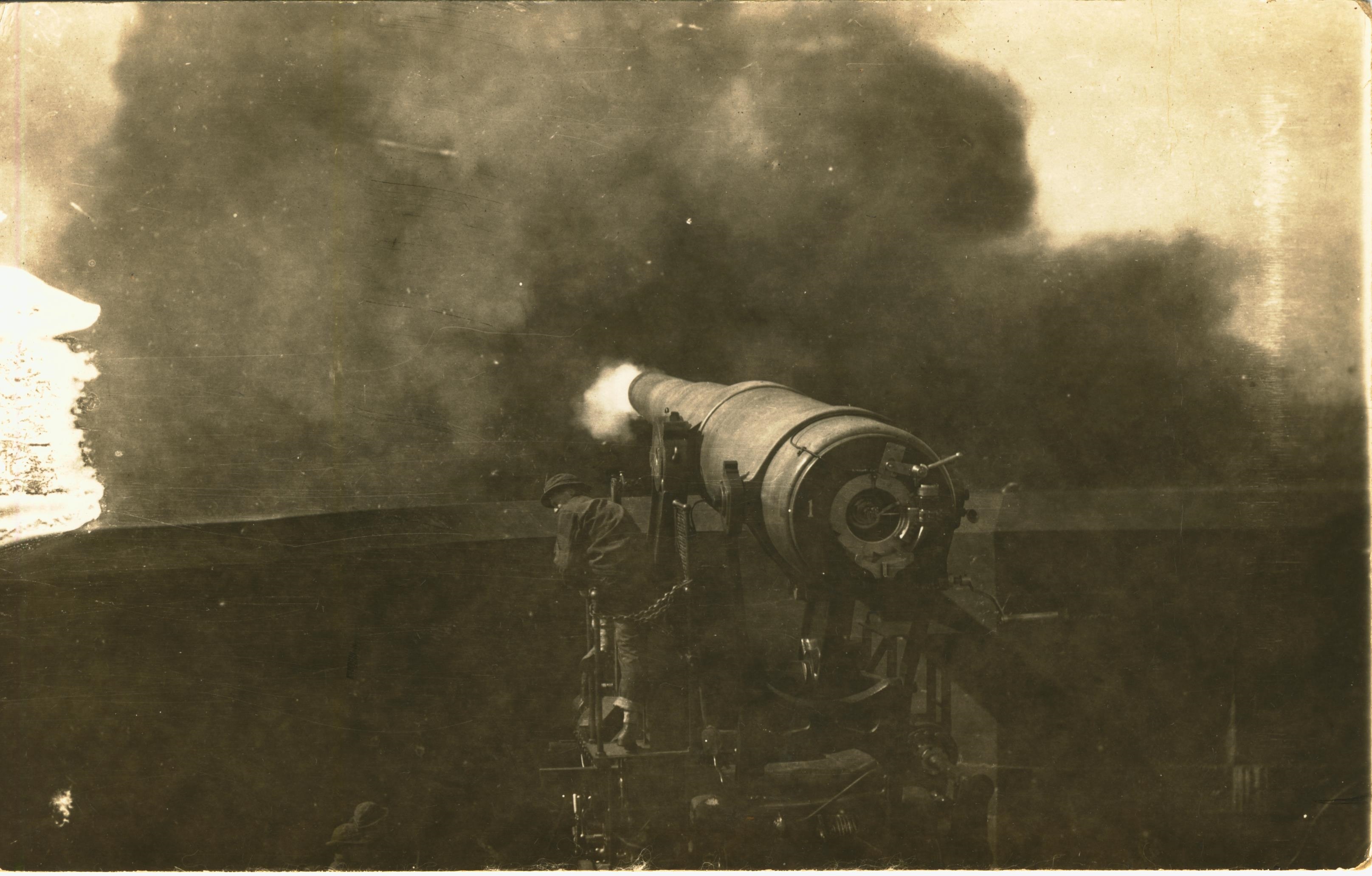 10 inch rifle firing