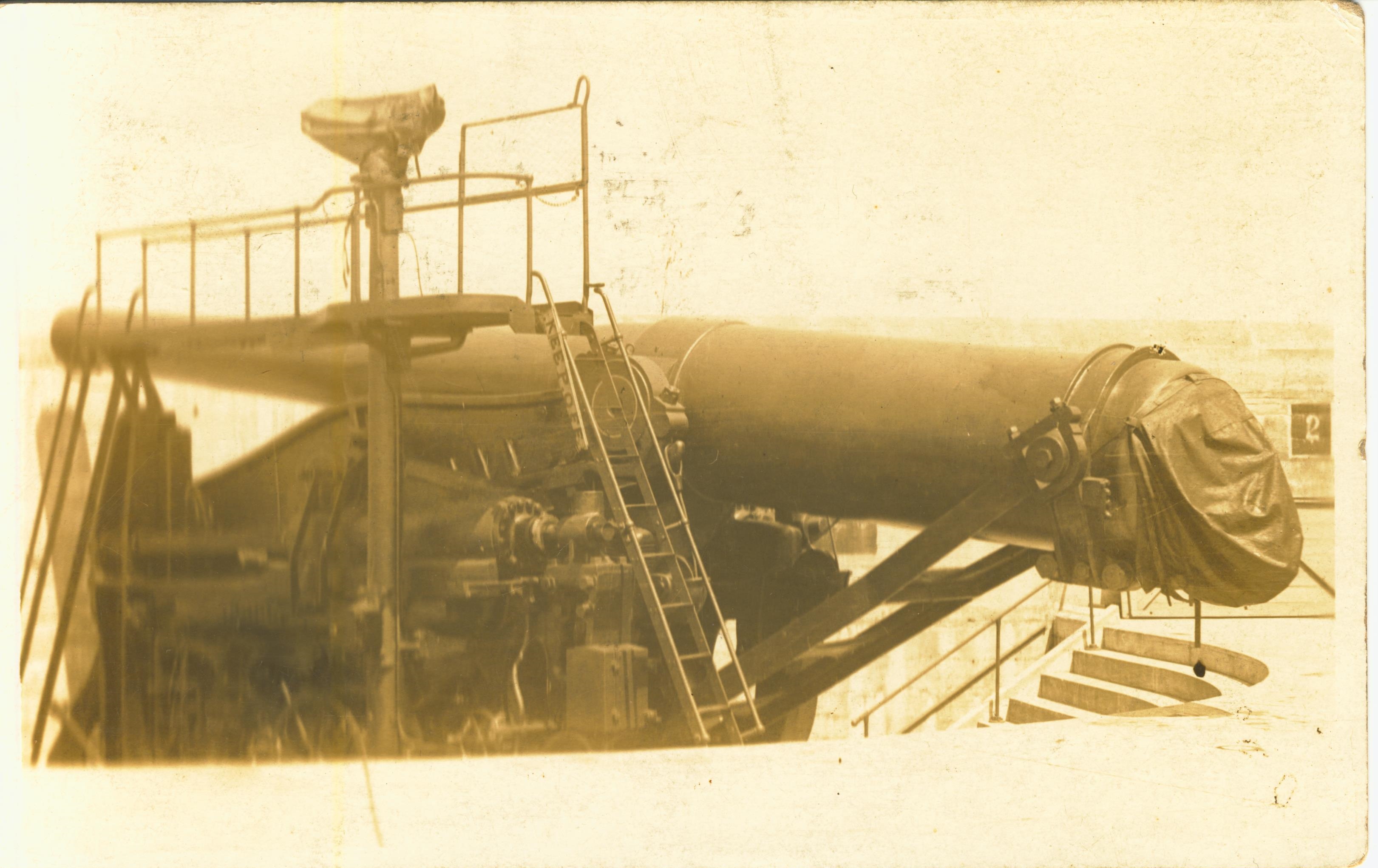 12 inch disappearing gun postmarked from Portland ME 1912