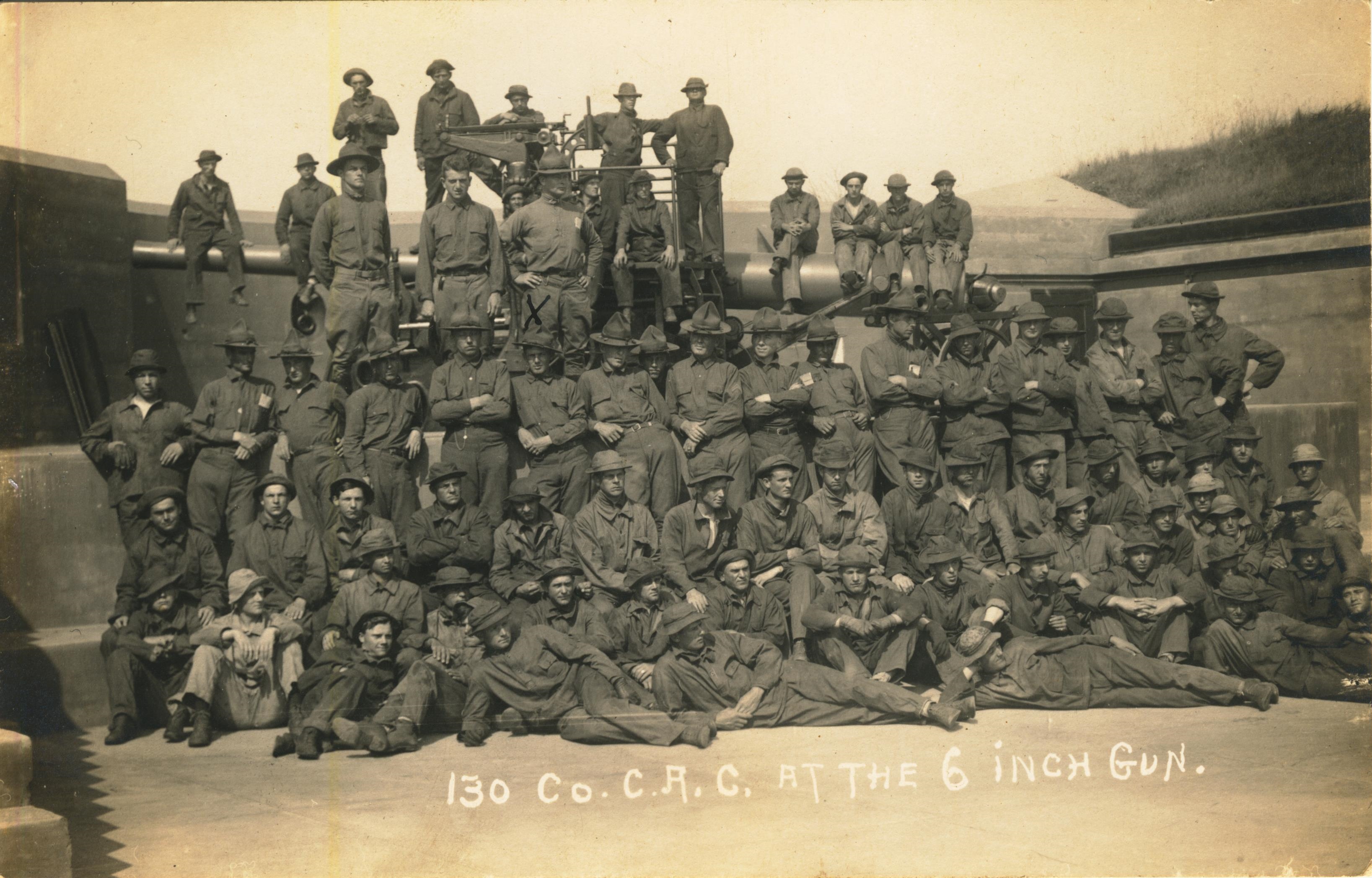 130 Co. CAC at the six inch gun
