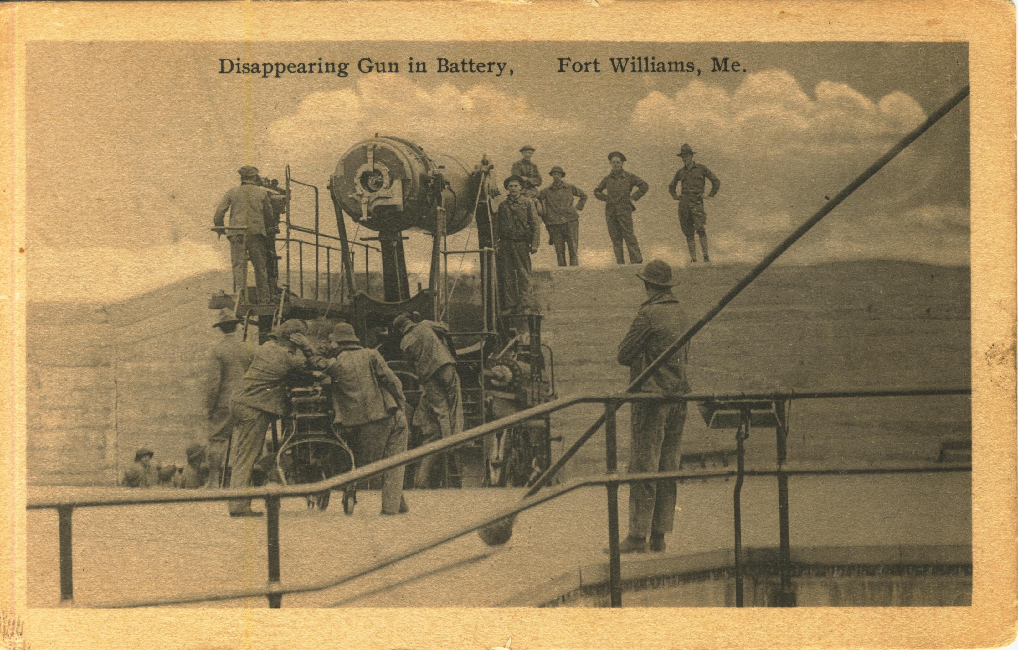 Disappearing gun in battery Fort Williams ME