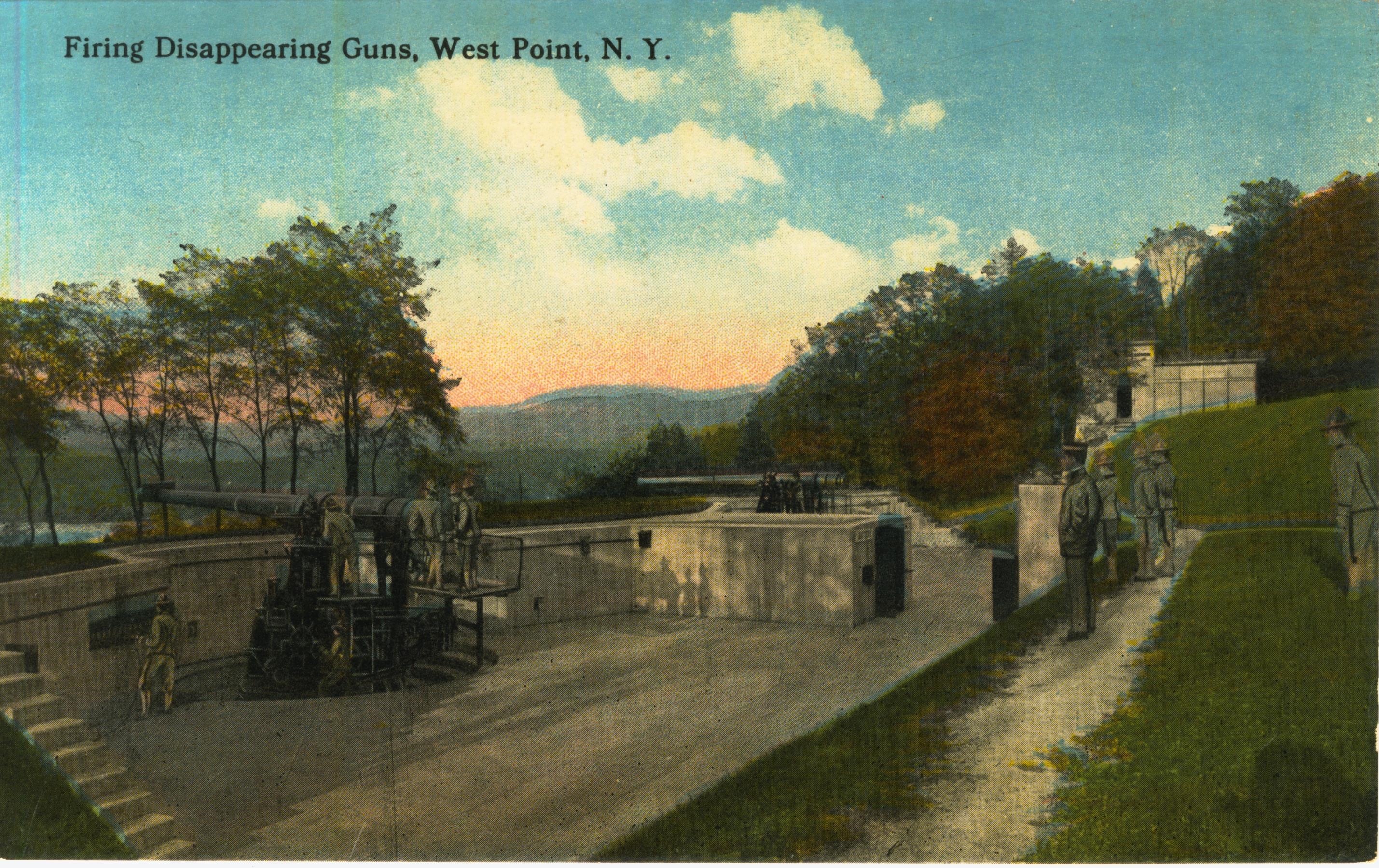 Firing disappearing guns West Point NY