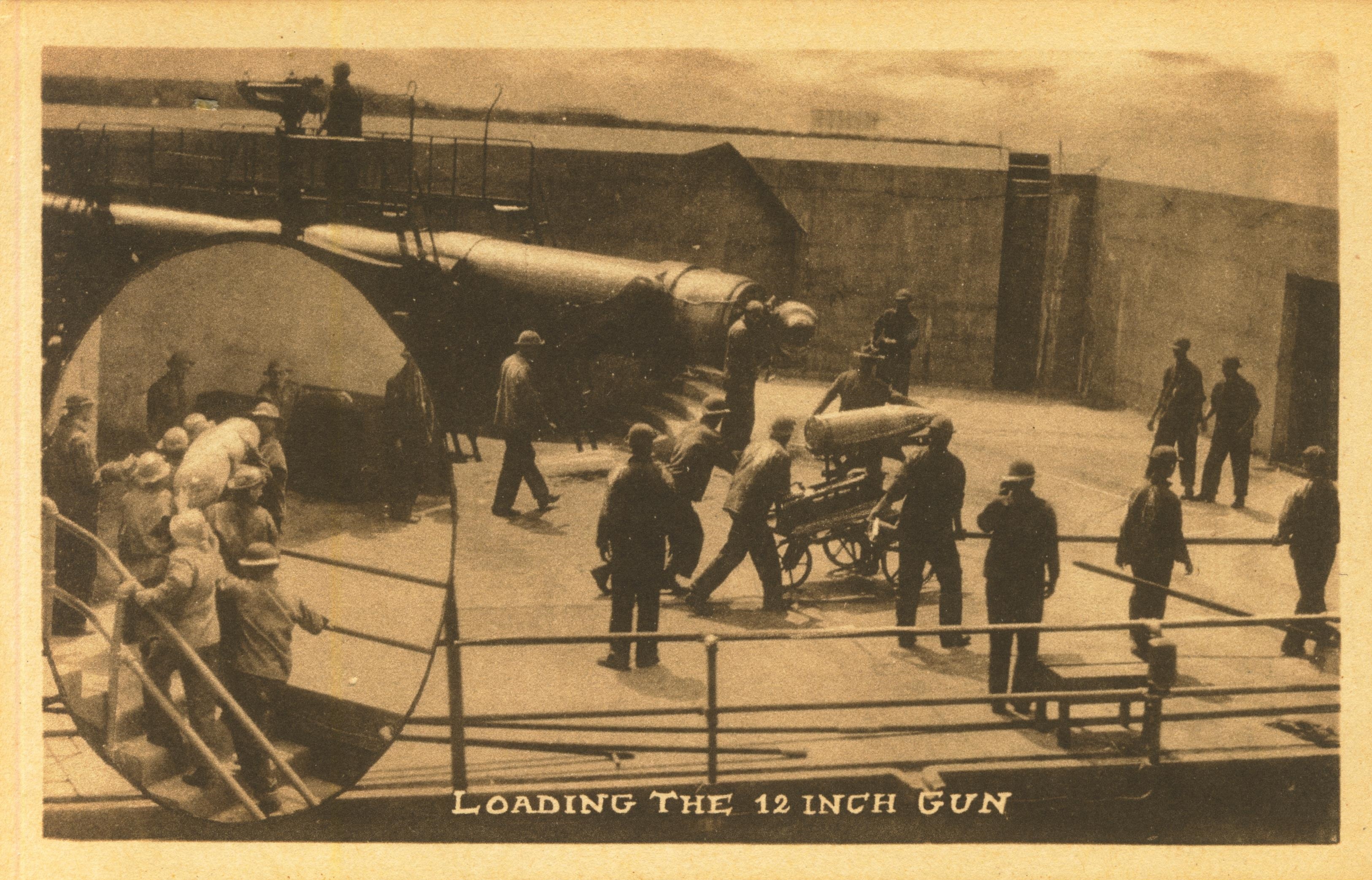 Loading the 12 inch gun