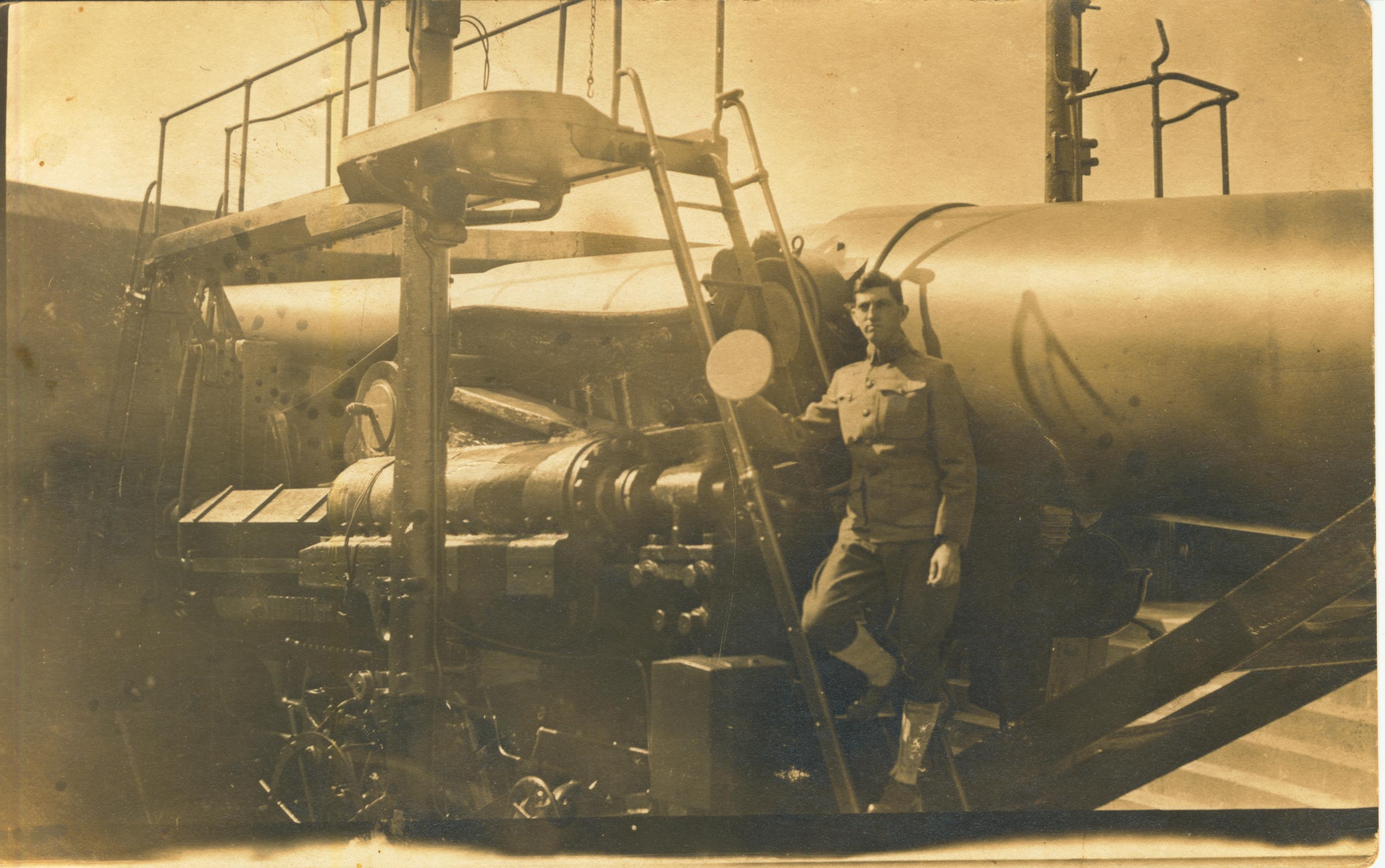 Soldier with 12 inch gun