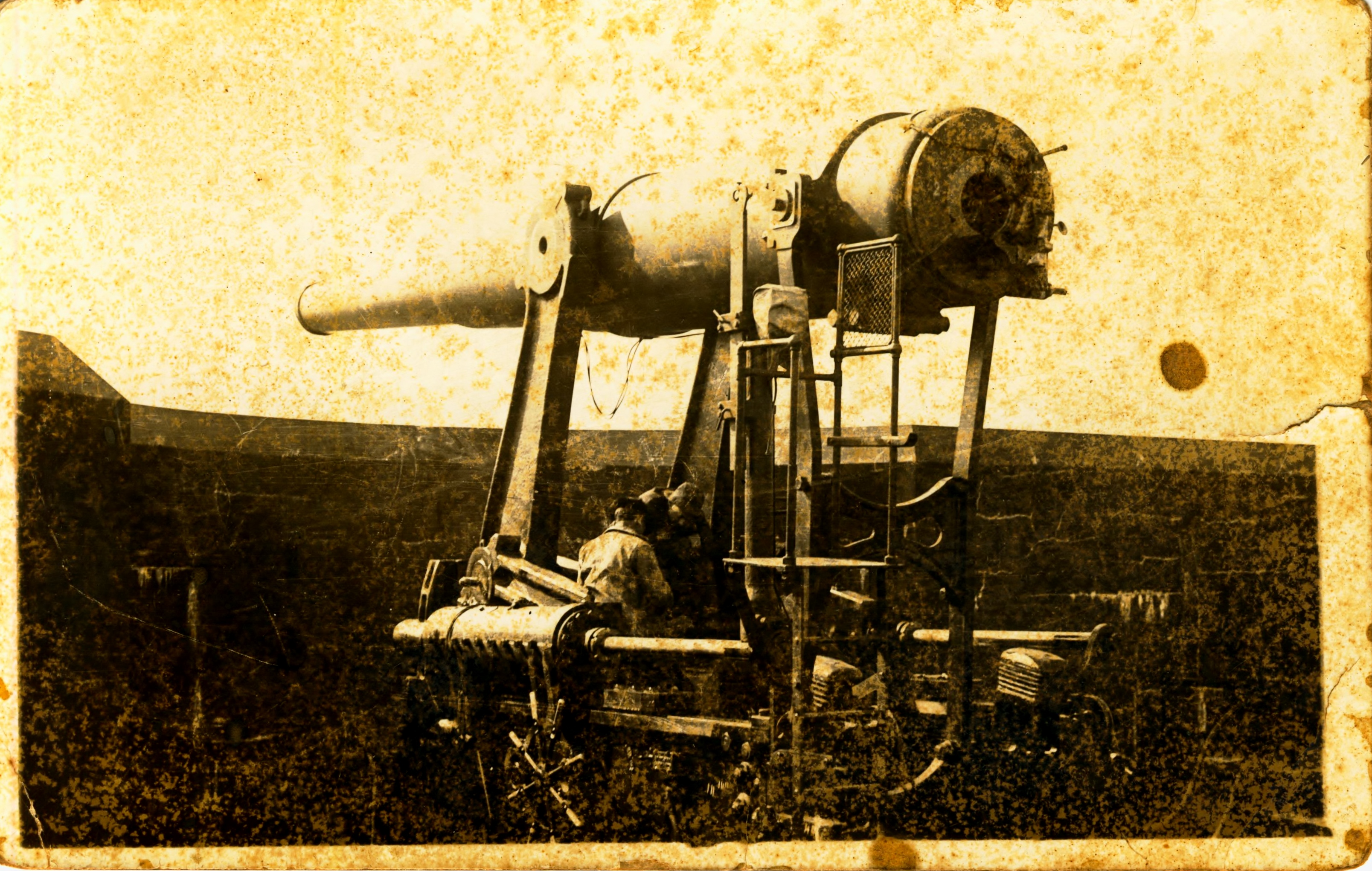 Working on a 10 inch disappearing gun