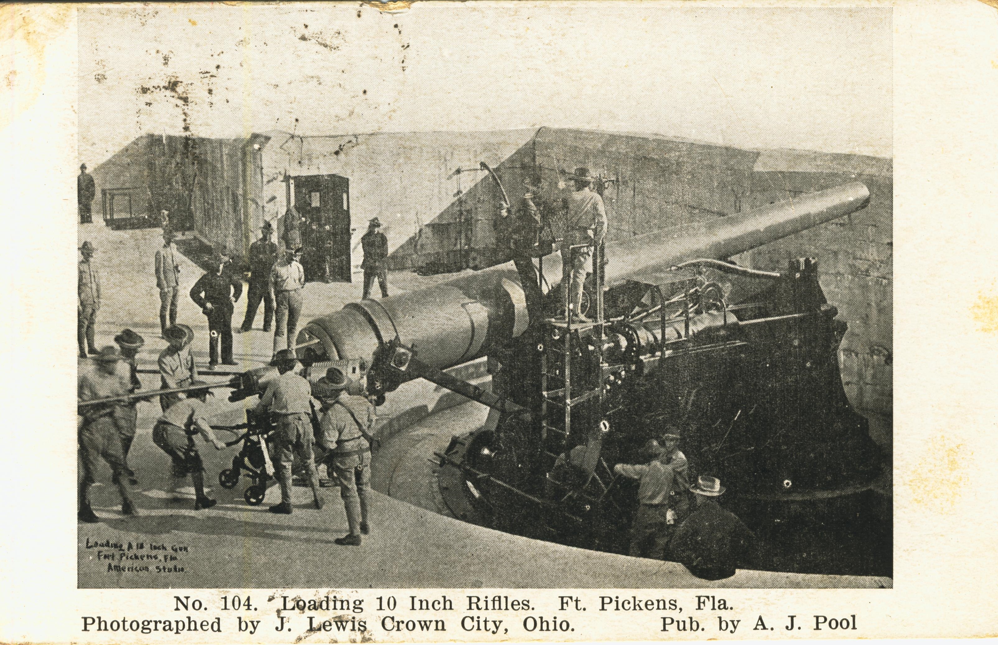 loading 10 inch rifles Ft Pickens FL