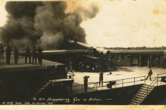 10 inch disappearing gun in acton Torka's Studio Port Townsend Wash.