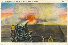 10 inch rifle in action Fort H. G. Wright Fishers Island NY