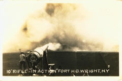 10 inch rifle in action Fort H. G. Wright NY