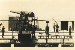 12 Inch disappearing gun ready to fire Torka's Studio Port townsend WA