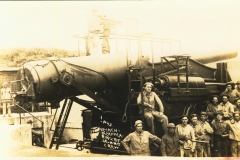 12 inch disappearing gun and crew