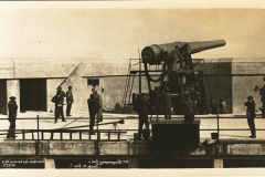 12 inch disappearing gun ready to firt Torks's Studio Port Townsend WA