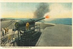 12 inch gun in action Fort Monroe VA 1