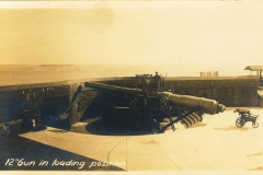 12 inch gun in loading position