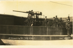 6 inch disappearing gun ready to fire Torka's Studio Port Townsend WA
