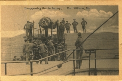 Disappearing gun in battery Fort Williams ME