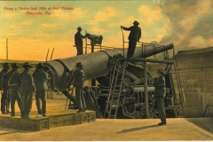 Firing a twelve inch rifle at Fort Pickens Pensacola FL