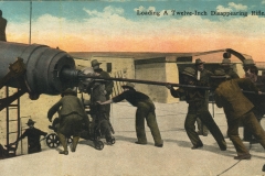Loading a twelve inch disappearing rifle
